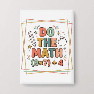 Grappige wiskundeleraar doet de wiskunde (9x7)+4 button