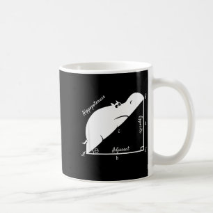 Grappige wiskundeleraar, grappige hypotenusa, meet koffiemok