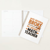Grappige wiskundeleraar Halloween Bezem Gebroken O Planner (Display)