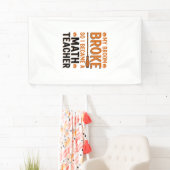 Grappige wiskundeleraar Halloween bezem gebroken o Spandoek (Insitu)