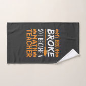 Grappige wiskundeleraar Halloween bezem Handdoek (Handdoek)
