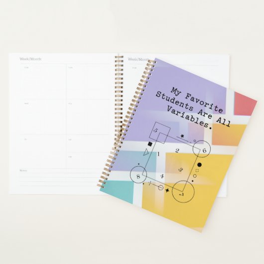 Grappige wiskundeleraar humor | Variabele studente Planner (Display)