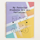 Grappige wiskundeleraar humor | Variabele studente Planner (Voorkant)