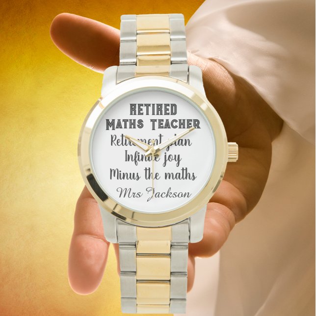 Grappige wiskundeleraar pensioen  horloge (Creator heeft geüpload)