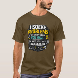 Grappige wiskundeleraar T-shirt ik los probleem op