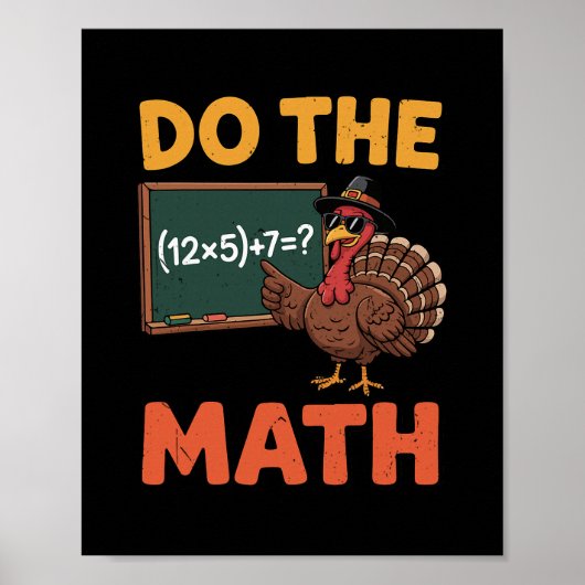 Grappige wiskundeleraar Thanksgiving 67 meme Doe d Poster (Voorkant)