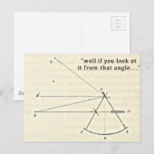 Grappige Wiskunden Groeten Kaart, Humoristische ve Briefkaart (Voorkant / Achterkant)