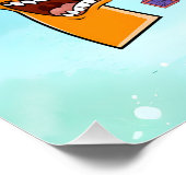 Grappige wiskundesticker met nummers voor kinderen perfect poster (Hoek)