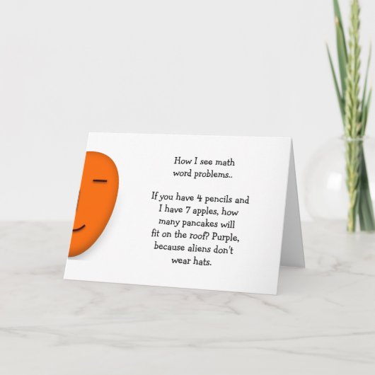 Grappige wiskundevraagstukken Grappige wiskunde gr Kaart (Voorkant)