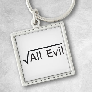 Grappige wiskundige Geek-sleutelhanger - Vierkants Sleutelhanger
