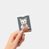 Grappige witte kat badge (Handheld)