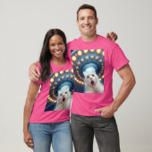 Grappige witte kat minnaar selfie met UFO's Alien T-shirt (Unisex)