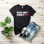 Grappige witte kersenvibe slogan moederdag t-shirt