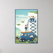 Grappige Witte Kliffen van Dover Canvas Afdruk (Voorkant)
