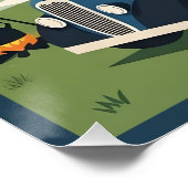 Grappige Witte Kliffen van Dover Perfect Poster (Hoek)
