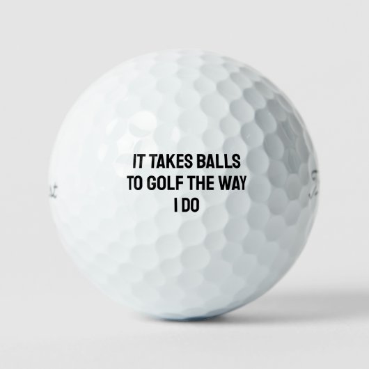 Grappige Witte Mannen Golf Golfballen (Voorkant)