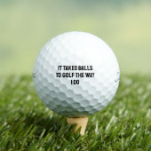 Grappige Witte Mannen Golf Golfballen (Insitu Shirt)