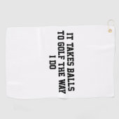 Grappige Witte Mannen Golf Golfhanddoek (Horizontaal)