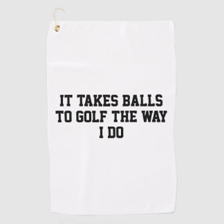 Grappige Witte Mannen Golf Golfhanddoek