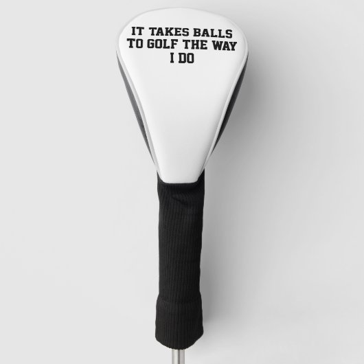 Grappige Witte Mannen Golf Golfheadcover (Voorkant)