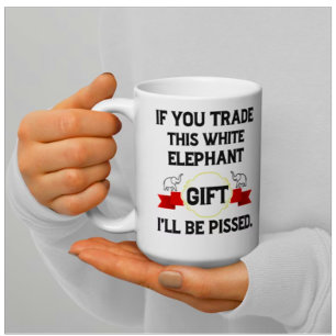 Grappige witte olifant cadeau, witte olifant koffi koffiemok