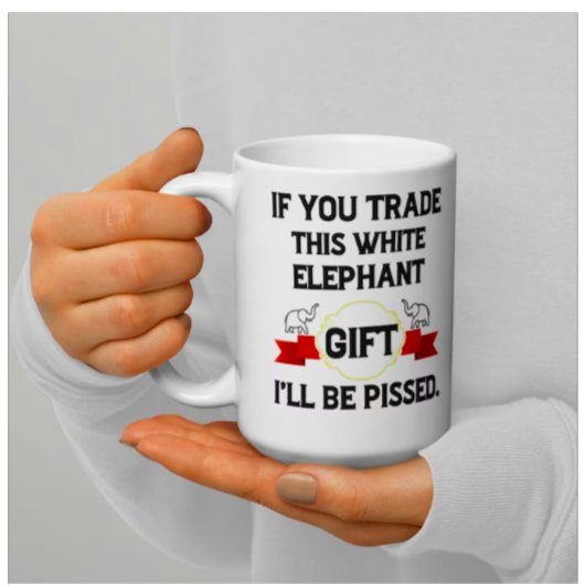 Grappige witte olifant cadeau, witte olifant koffi koffiemok
