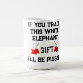 Grappige witte olifant cadeau, witte olifant koffi koffiemok (Center)