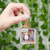 Grappige Witte Olifant in de Kamer Sleutelhanger (Hand)