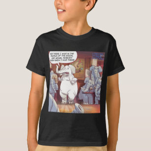 Grappige Witte Olifant in de Kamer T-shirt