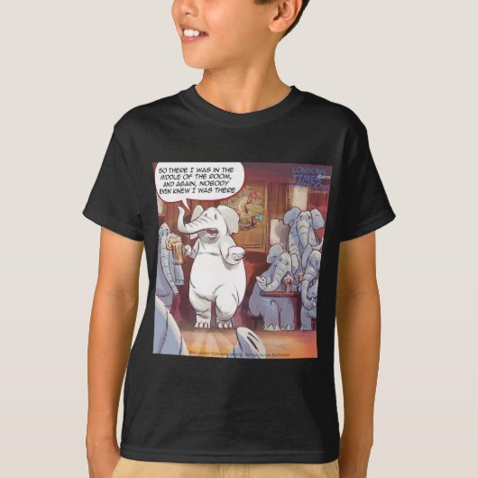 Grappige Witte Olifant in de Kamer T-shirt (Voorkant)