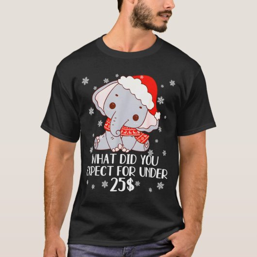 Grappige witte olifant Pjs voor volwassenen onder  T-shirt (Voorkant)