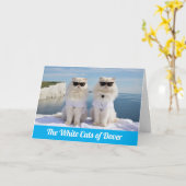 Grappige Witte Perzen van Dover Kaart (Gele Bloem)