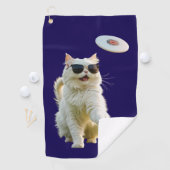 Grappige Witte Perzische Disc Golfer Handdoek (Insitu)
