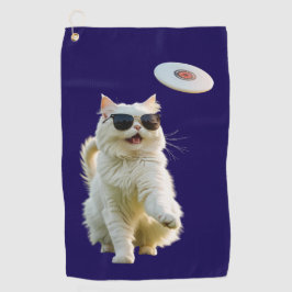 Grappige Witte Perzische Disc Golfer Handdoek