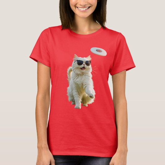 Grappige Witte Perzische Discgolf T-shirt (Voorkant)