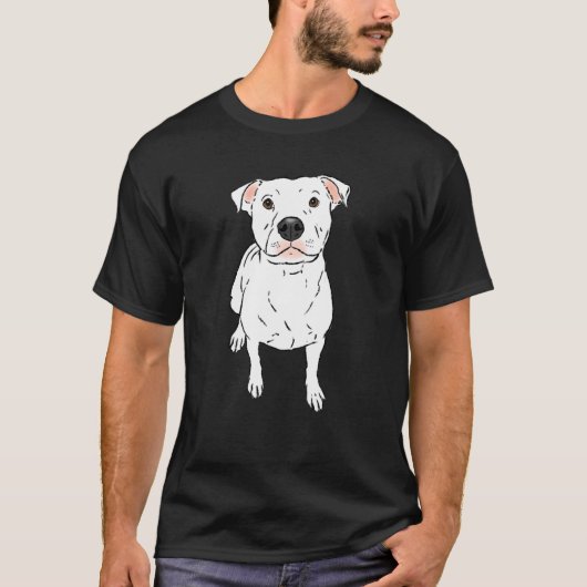 Grappige Witte Pit Bull Witte Pittie Pit Bull Pit T-shirt (Voorkant)