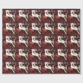 grappige witte pitbull hond op de bank cadeaupapier (Vlak)