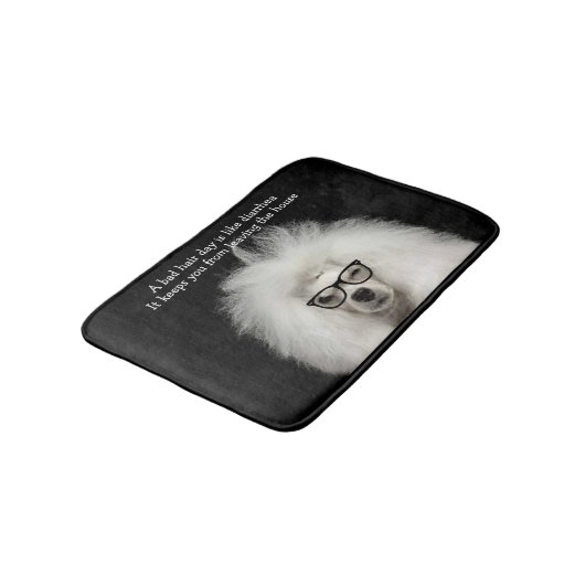 Grappige witte poedel Diarree Bad Mat (Gekanteld)