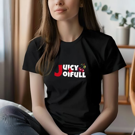 Grappige witte rode kersen vibe slogan moederdag t-shirt