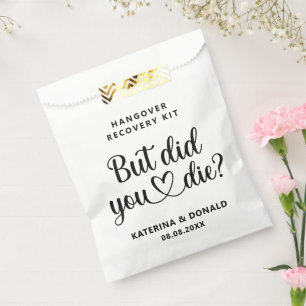 Grappige Witte Script kater herstelt Kit Bedankzakje