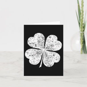 Grappige Witte Shamrock 4-leaf Clover St Patricks Kaart