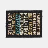 Grappige wizard voor multitasking van Transportati Fleece Deken (Voorkant (Horizontaal))