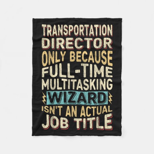 Grappige wizard voor multitasking van Transportati Fleece Deken (Voorkant)