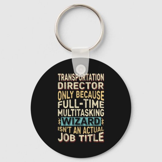 Grappige wizard voor multitasking van Transportati Sleutelhanger (Voorkant)