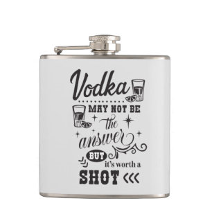Grappige wodka drink woordkunst heupfles