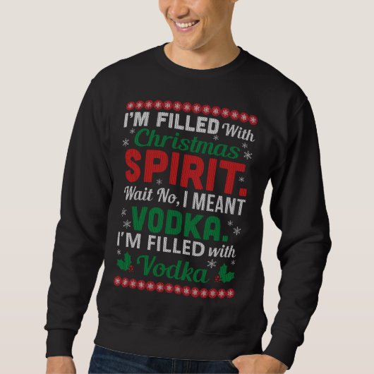 Grappige wodka lelijke kerst trui (Voorkant)