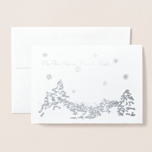 Grappige woestijn kerst folie kaarten (Voorkant met envelop)