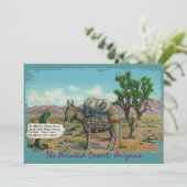 Grappige  woestijnfeestuitnodigingen kaart (Staand voorkant)