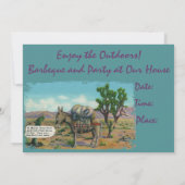 Grappige  woestijnfeestuitnodigingen kaart (Achterkant)