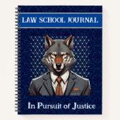 Grappige Wolf Gift voor Recht Student Advocaat Han Notitieboek (Voorkant)